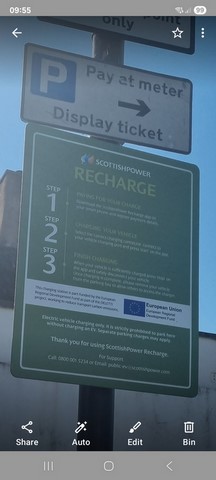 Electric car charging in Honiton